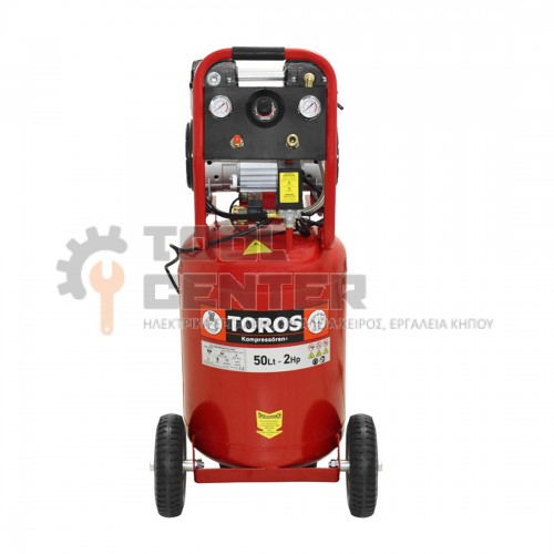 TOROS BRUSHLESS ΑΕΡΟΣΥΜΠΙΕΣΤΗΣ OILFREE SILENT 50lt 2.0Hp 8bar (#40127)