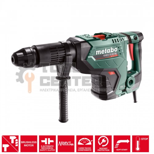 METABO KHEV 11-52 BL SDS-MAX ΗΛΕΚΤΡΟΝΙΚΟ ΚΑΤΕΔΑΦΙΣΤΙΚΟ ΠΙΣΤΟΛΕΤΟ 1500W 18.8J (#6.00767.50)