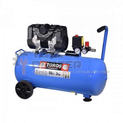 TOROS BRUSHLESS ΑΕΡΟΣΥΜΠΙΕΣΤΗΣ OIL FREE SEMISILENT 50lt 2.0Hp 10bar (#602090)