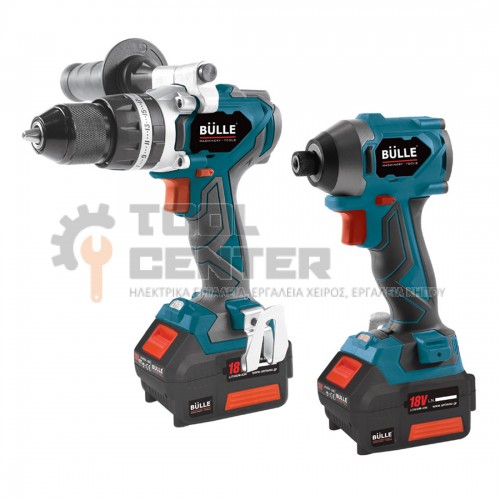 BULLE BRUSHLESS ΣΕΤ ΚΡΟΥΣΤΙΚΟ ΔΡΑΠΑΝΟΚΑΤΣΑΒΙΔΟ 70Nm & ΠΑΛΜΙΚΟ ΚΑΤΣΑΒΙΔΙ 220Nm 18V ΜΕ 2 x 5.0Ah (#633321)