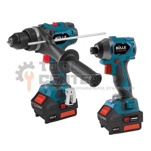 BULLE BRUSHLESS ΣΕΤ ΚΡΟΥΣΤΙΚΟ ΔΡΑΠΑΝΟΚΑΤΣΑΒΙΔΟ 100Nm & ΠΑΛΜΙΚΟ ΚΑΤΣΑΒΙΔΙ 220Nm 18V ΜΕ 2 x 5.0Ah (#633323)