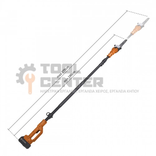 KRAFT ΚΟΝΤΑΡΟΠΡΙΟΝΟ ΕΠΑΓΓΕΛΜΑΤΙΚΟ ΤΗΛΕΣΚΟΠΙΚΟ 180-275cm ΜΕ ΛΑΜΑ 20cm ΜΕ 2 ΜΠΑΤΑΡΙΕΣ 21V 4.0Ah (#691151)