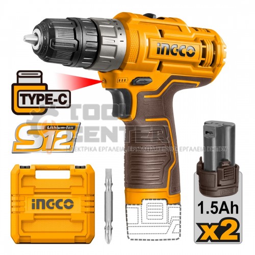 INGCO CDLI12202 ΔΡΑΠΑΝΟΚΑΤΣΑΒΙΔΟ ΜΠΑΤΑΡΙΑΣ 12V 1.5Ah (#CDLI12202)