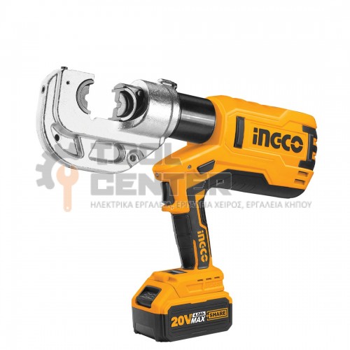 INGCO CTLI2002 ΥΔΡΑΥΛΙΚΗ ΠΡΕΣΑ ΚΑΛΩΔΙΩΝ 20V Li-lon ΜΕ ΜΠΑΤΑΡΙΕΣ 2 x 4.0Ah & ΦΟΡΤΙΣΤΗ (#CTLI2002)