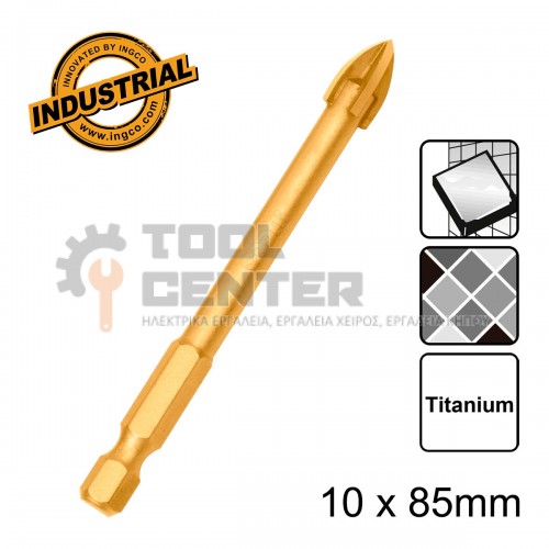 INGCO DBG1131008 ΤΡΥΠΑΝΙ ΠΛΑΚΙΔΙΩΝ ΓΥΑΛΙΟΥ 10x85mm (#DBG1131008)