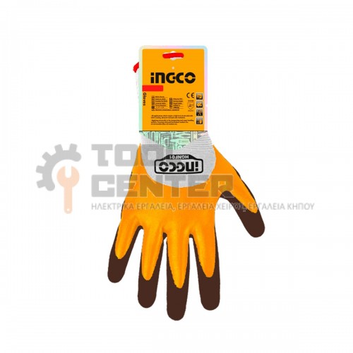 INGCO HGNF01 ΓΑΝΤΙΑ ΜΕ ΔΙΠΛΗ ΕΠΙΚΑΛΥΨΗ ΝΙΤΡΙΛΙΟΥ XL (#HGNF01-XL)