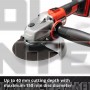 EINHELL AXXIO 18/150 PROFESSIONAL BRUSHLESS ΓΩΝΙΑΚΟΣ ΤΡΟΧΟΣ 18V ΣΚΕΤΟ ΣΩΜΑ Ø 150mm (#4431144)