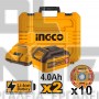 INGCO CAGLI211542 ΓΩΝΙΑΚΟΣ ΤΡΟΧΟΣ 115mm 20V 2 x 4.0Ah (#CAGLI211542)