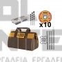 INGCO COSLI240202 ΣΕΤ ΓΩΝΙΑΚΟΣ ΤΡΟΧΟΣ - ΚΡΟΥΣΤΙΚΟ ΔΡΑΠΑΝΟΚΑΤΣΑΒΙΔΟ & ΠΙΣΤΟΛΕΤΟ 20V ME 2x 4.0Ah & ΤΣΑΝΤΑ ΜΕΤΑΦΟΡΑΣ (#COSLI240202)