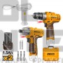 INGCO COSLI240205E ΣΕΤ ΜΕ ΔΡΑΠΑΝΟΚΑΤΣΑΒΙΔΟ ΠΑΛΜΙΚΟ ΚΑΤΣΑΒΙΔΙ ΜΙΞΕΡ ΧΕΙΡΟΣ 2 x 12V & ΕΞΑΡΤΗΜΑΤΑ (#COSLI240205E)