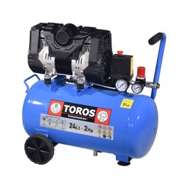 TOROS BRUSHLESS ΑΕΡΟΣΥΜΠΙΕΣΤΗΣ OIL FREE SEMISILENT 24lt 2.0Hp 10bar (#602089)