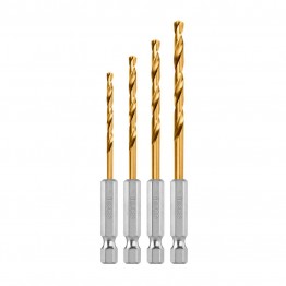 INGCO AKD1401 ΤΡΥΠΑΝΙΑ ΜΕΤΑΛΛΟΥ HSS ME ΥΠΟΔΟΧΗ 1/4" 1.5-4mm 4ΤΕΜ (#AKD1401)