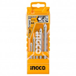 INGCO AKD7058 ΣΕΤ ΤΡΥΠΑΝΙΑ 5 ΠΛΑΚΙΔΙΩΝ ΓΥΑΛΙΟΥ 4-10mm (#AKD7058)