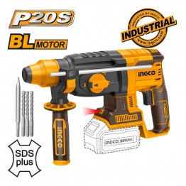 INGCO CRHLI20228 SDS PLUS BRSHLESS ΚΡΟΥΣΤΙΚΟ ΠΕΡΙΣΤΡΟΦΙΚΟ ΣΚΑΠΤΙΚΟ ΠΙΣΤΟΛΕΤΟ 20V Li-lon 2.5J ΧΩΡΙΣ ΜΠΑΤΑΡΙΑ & ΦΟΡΤΙΣΤΗ (#CRHLI20228)