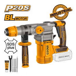 INGCO CRHLI20288 SDS PLUS BRSHLESS ΚΡΟΥΣΤΙΚΟ ΠΕΡΙΣΤΡΟΦΙΚΟ ΣΚΑΠΤΙΚΟ ΠΙΣΤΟΛΕΤΟ 20V Li-lon 4.5J ΧΩΡΙΣ ΜΠΑΤΑΡΙΑ & ΦΟΡΤΙΣΤΗ (#CRHLI20288)
